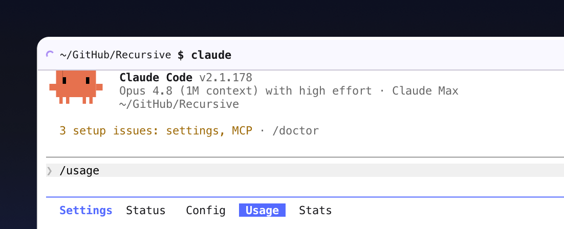 Brand-new terminal panel running Claude Code in the workspace